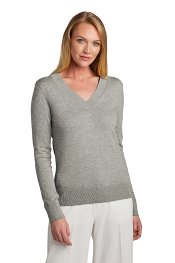Brooks Brothers® - Women’s Cotton Stretch V-Neck Sweater. BB18401