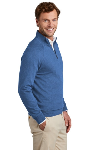 Brooks Brothers®  - Cotton Stretch 1/4-Zip Sweater. BB18402