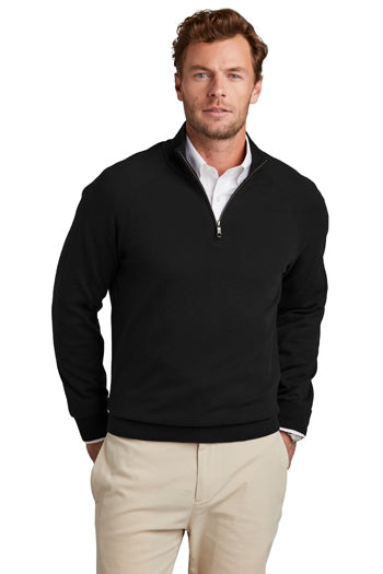 Brooks Brothers®  - Cotton Stretch 1/4-Zip Sweater. BB18402