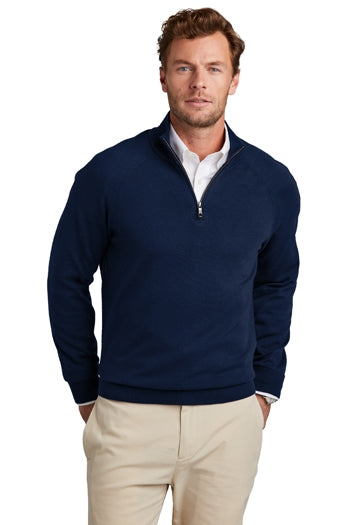 Brooks Brothers®  - Cotton Stretch 1/4-Zip Sweater. BB18402