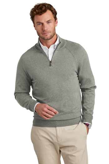 Brooks Brothers®  - Cotton Stretch 1/4-Zip Sweater. BB18402