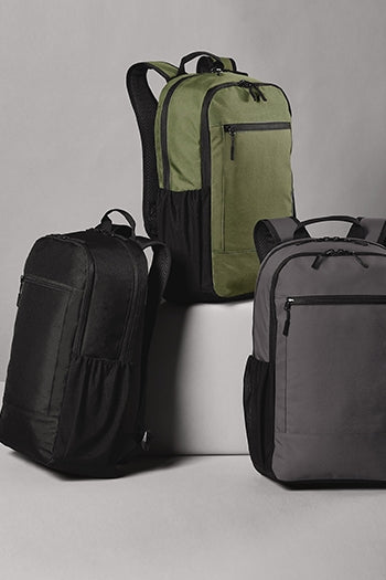 Daily Commute Backpacks in three different color options.