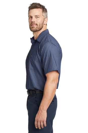 Red Kap - Short Sleeve Striped Industrial Work Shirt. CS20