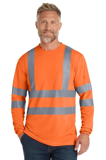 CornerStone - ANSI Class 3 Long Sleeve Snag-Resistant Reflective T-Shirt. CS409