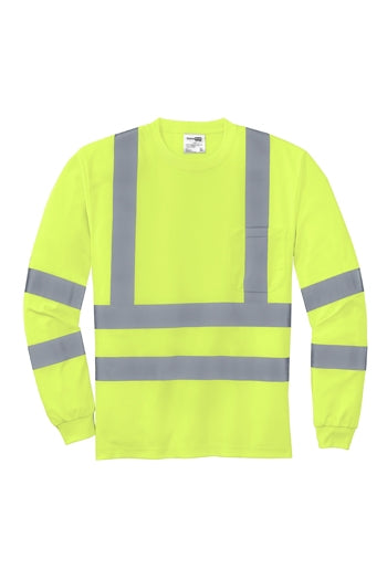 CornerStone - ANSI Class 3 Long Sleeve Snag-Resistant Reflective T-Shirt. CS409