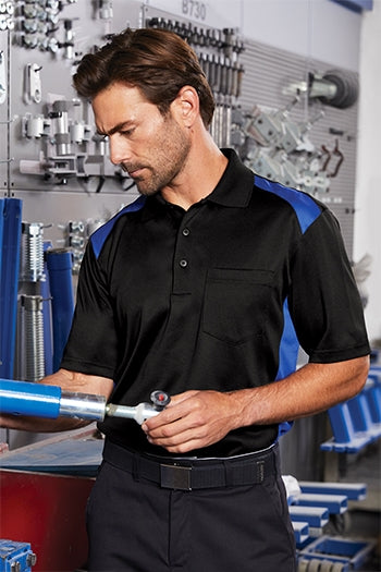 CornerStone® Select Snag-Proof Two Way Colorblock Pocket Polo. CS416