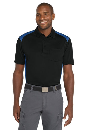 CornerStone® - Select Snag-Proof Two Way Colorblock Pocket Polo. CS416