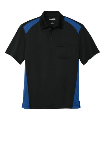 CornerStone® - Select Snag-Proof Two Way Colorblock Pocket Polo. CS416