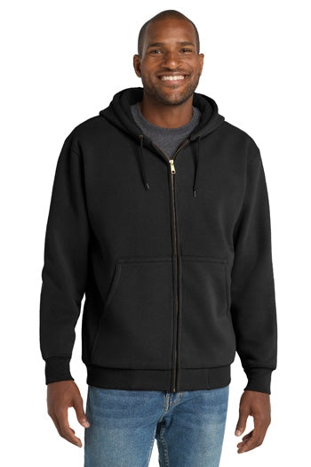 CornerStone - Heavyweight Full-Zip Hooded Sweatshirt with Thermal Lining. CS620
