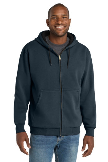 CornerStone - Heavyweight Full-Zip Hooded Sweatshirt with Thermal Lining. CS620