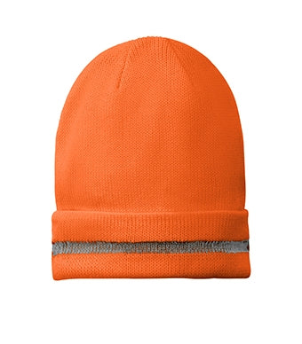 CornerStone - Safety Beanie with Reflective Stripe. CS800