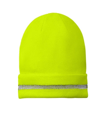 CornerStone - Safety Beanie with Reflective Stripe. CS800