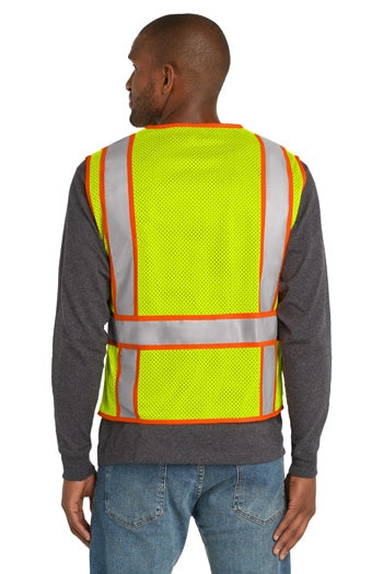 CornerStone -ANSI 107 Class 2 Mesh Zippered Two-Tone Vest. CSV103