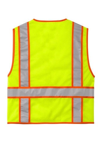 CornerStone -ANSI 107 Class 2 Mesh Zippered Two-Tone Vest. CSV103