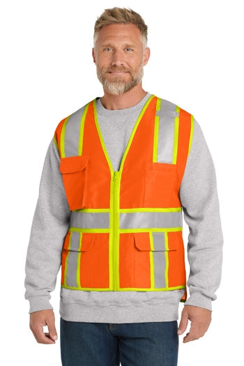 CornerStone - ANSI 107 Class 2 Surveyor Zippered Two-Tone Vest. CSV105