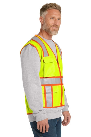 CornerStone - ANSI 107 Class 2 Surveyor Zippered Two-Tone Vest. CSV105