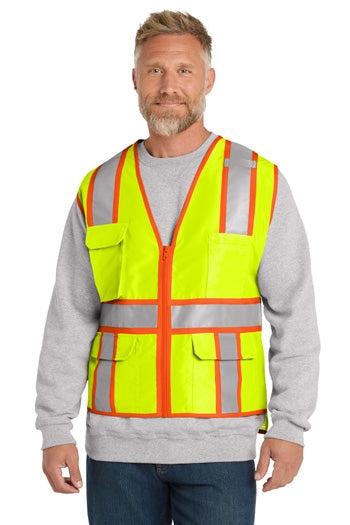 CornerStone - ANSI 107 Class 2 Surveyor Zippered Two-Tone Vest. CSV105