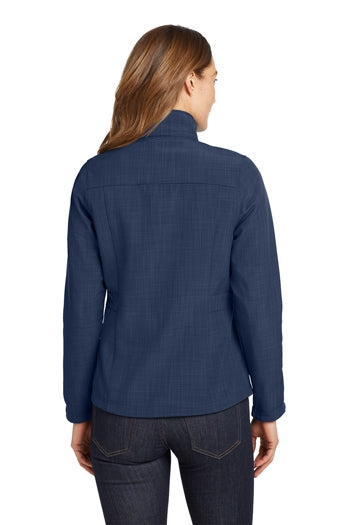 Eddie Bauer - Ladies Shaded Crosshatch Soft Shell Jacket. EB533