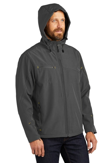 Port Authority - Textured Hooded Soft Shell Jacket. J706