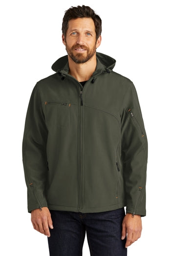 Port Authority - Textured Hooded Soft Shell Jacket. J706