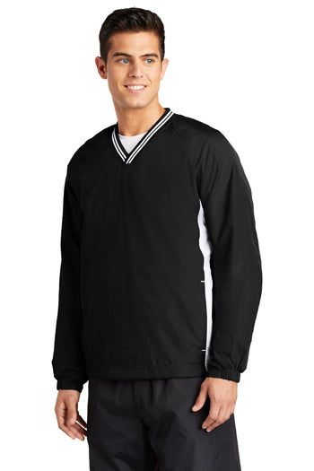 Sport-Tek - Tipped V-Neck Raglan Wind Shirt. JST62