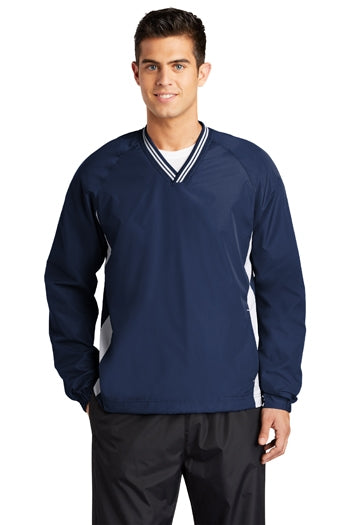 Sport-Tek - Tipped V-Neck Raglan Wind Shirt. JST62