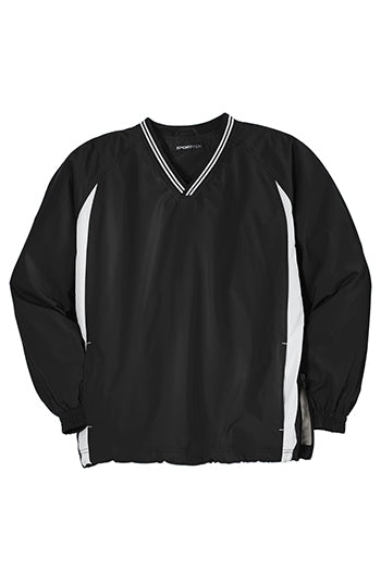 Sport-Tek - Tipped V-Neck Raglan Wind Shirt. JST62