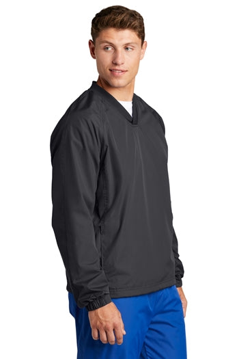 Sport-Tek - V-Neck Raglan Wind Shirt. JST72