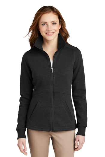 Port Authority® Ladies Slub Fleece Full-Zip Jacket. L293