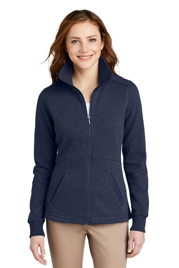 Port Authority® Ladies Slub Fleece Full-Zip Jacket. L293