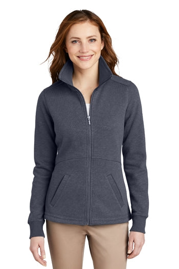 Port Authority® Ladies Slub Fleece Full-Zip Jacket. L293