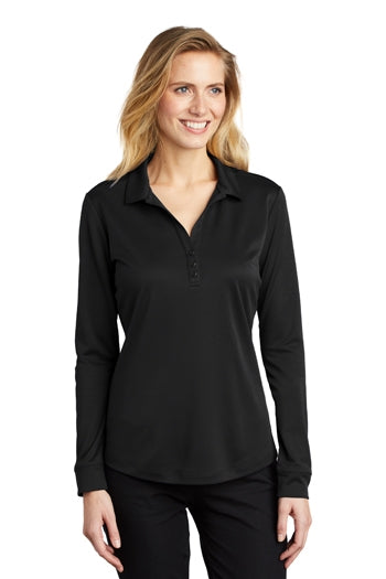 Port Authority - Ladies Silk Touch™ Performance Long Sleeve Polo. L540LS