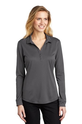 Port Authority - Ladies Silk Touch™ Performance Long Sleeve Polo. L540LS