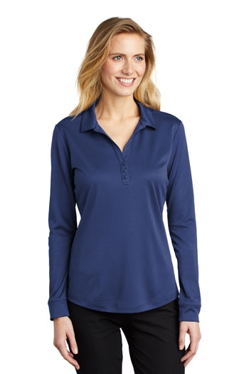 Port Authority - Ladies Silk Touch™ Performance Long Sleeve Polo. L540LS