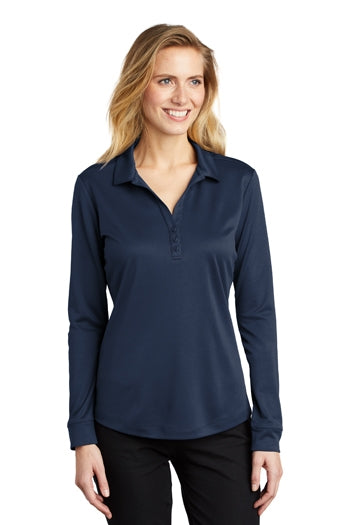 Port Authority - Ladies Silk Touch™ Performance Long Sleeve Polo. L540LS