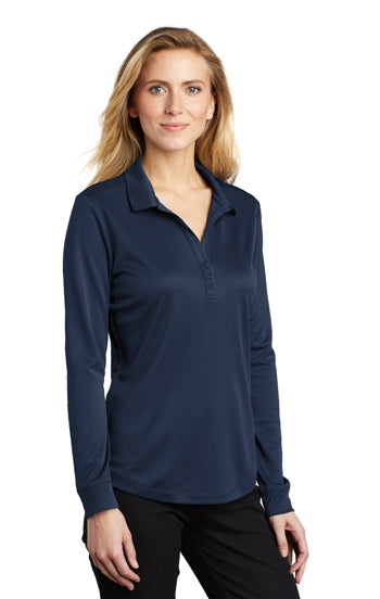 Port Authority - Ladies Silk Touch™ Performance Long Sleeve Polo. L540LS