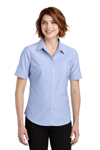 Port Authority - Ladies Short Sleeve SuperPro™ Oxford Shirt. L659