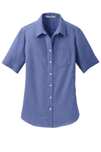 Port Authority - Ladies Short Sleeve SuperPro™ Oxford Shirt. L659