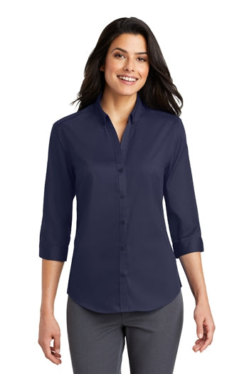 Port Authority - Ladies 3/4 SuperPro™ Twill Shirt. L665