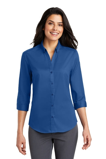Port Authority - Ladies 3/4 SuperPro™ Twill Shirt. L665