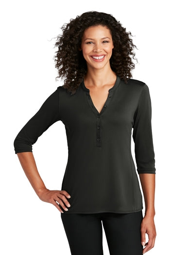 Port Authority -  Ladies UV Choice Pique Henley. LK750
