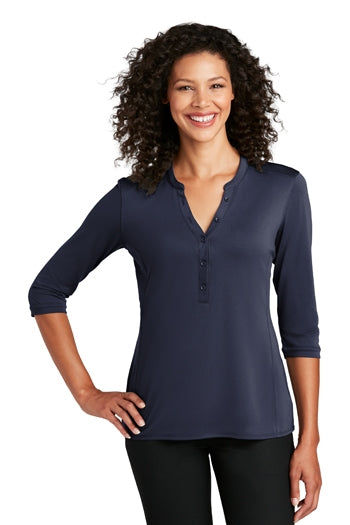 Port Authority -  Ladies UV Choice Pique Henley. LK750