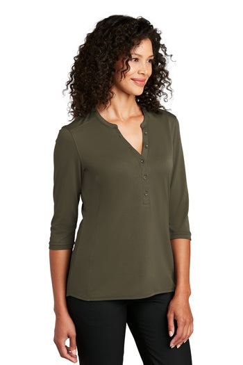 Port Authority -  Ladies UV Choice Pique Henley. LK750