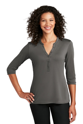Port Authority -  Ladies UV Choice Pique Henley. LK750