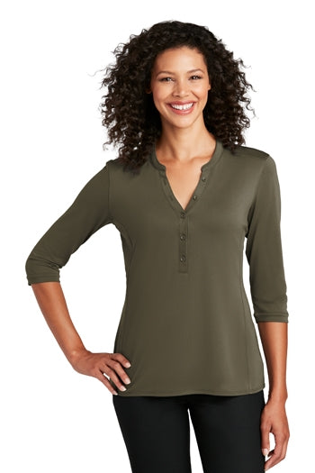 Port Authority -  Ladies UV Choice Pique Henley. LK750