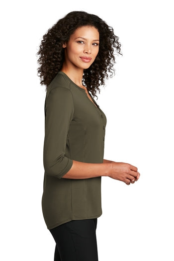 Port Authority -  Ladies UV Choice Pique Henley. LK750