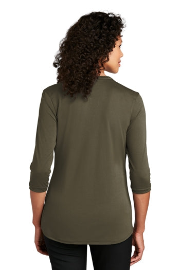 Port Authority -  Ladies UV Choice Pique Henley. LK750