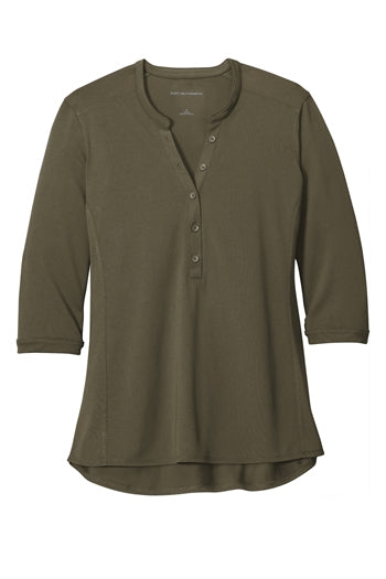Port Authority -  Ladies UV Choice Pique Henley. LK750