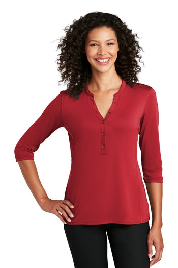 Port Authority -  Ladies UV Choice Pique Henley. LK750