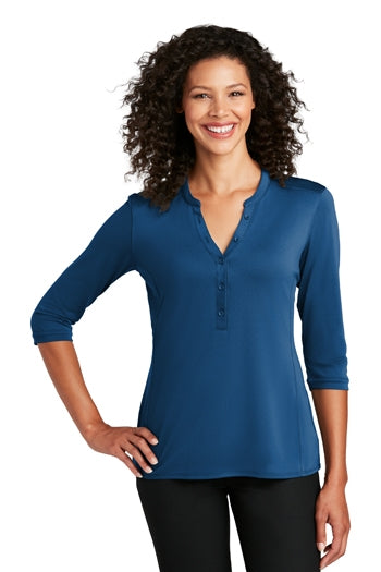 Port Authority -  Ladies UV Choice Pique Henley. LK750